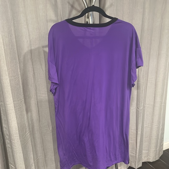 Black and Purple Halloween Pajama Shirt with Ghost Design - Picture 5 of 5